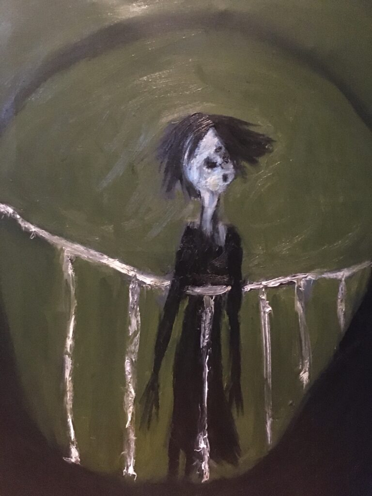 The Curious Girl, oil on canvas, 18 x 24, 2022