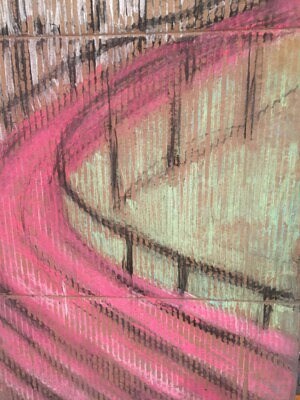 pastel on cardboard, 32 x 23 inches, 2022