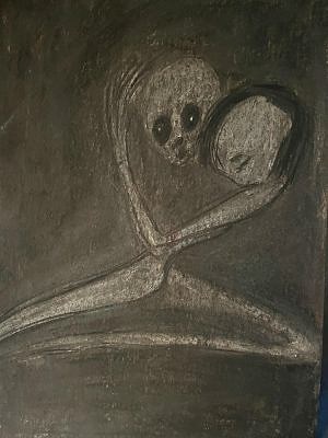 Pastel on paper, 11 x 17 inches, August 2023