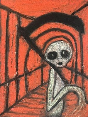 Pastel on paper, 6 x 8 inches, August 2023