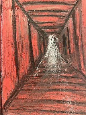 Pastel on paper, 6 x 8 inches, August 2023